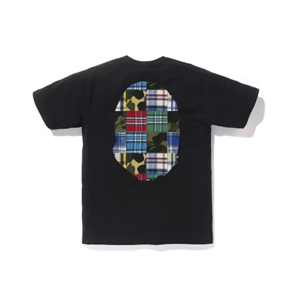 BAPE PATCHWORK BIG APE HEAD TEE-BLACK