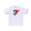BAPE TRIBAL CAMO APE FACE STA TEE-BEIGE/WHITE