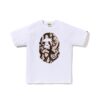BAPE TRIBAL CAMO BIG APE HEAD TEE-BEIGE/WHITE
