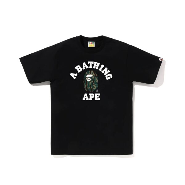 BAPE TRIBAL CAMO COLLEGE TEE-GREEN/BLACK