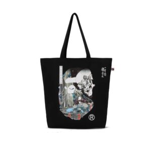 BAPE-UKIYO-E-CANVAS-TOTE-BAG--BLACK-+BLACK BAPE UKIYO-E CANVAS TOTE BAG-BLACK/BLACK