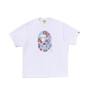 BAPE-VACATION-PATTERN-APE-HEAD-RELAXED-FIT-TEE--BLUE-WHITE BAPE VACATION PATTERN APE HEAD RELAXED FIT TEE-BLUE/WHITE