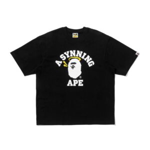 BAPE x SPOTIFY x SYNA COLLEGE RELAXED FIT TEE-BLACK