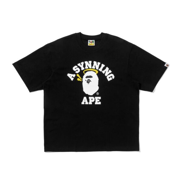 BAPE x SPOTIFY x SYNA COLLEGE RELAXED FIT TEE-BLACK