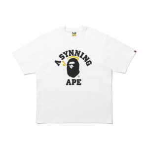 BAPE x SPOTIFY x SYNA COLLEGE RELAXED FIT TEE-WHITE