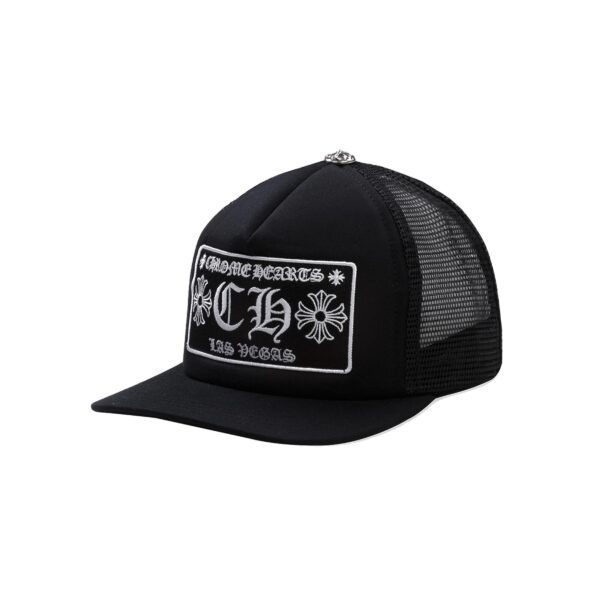CHROME HEARTS "LAS VEGAS" TRUCKER HAT-BLACK