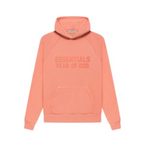 ESSENTIALS FW22 PULLOVER HOODIE-CORAL