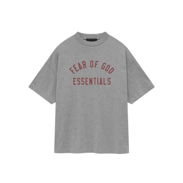 ESSENTIALS JERSEY CREWNECK TEE-DARK HEATHER GREY