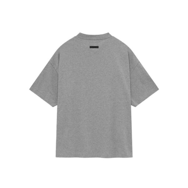ESSENTIALS JERSEY CREWNECK TEE-DARK HEATHER GREY