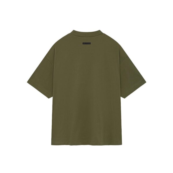 ESSENTIALS JERSEY CREWNECK TEE-MILITARY