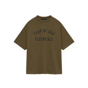 ESSENTIALS JERSEY CREWNECK TEE-OLIVE