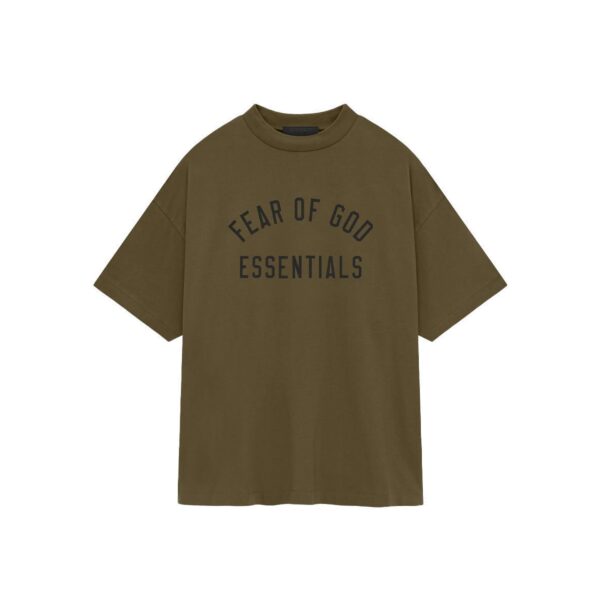 ESSENTIALS JERSEY CREWNECK TEE-OLIVE
