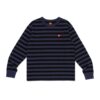 HUMAN MADE BASIC LOGO LONGSLEEVE-NAVY STRIPES