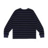 HUMAN MADE BASIC LOGO LONGSLEEVE-NAVY STRIPES