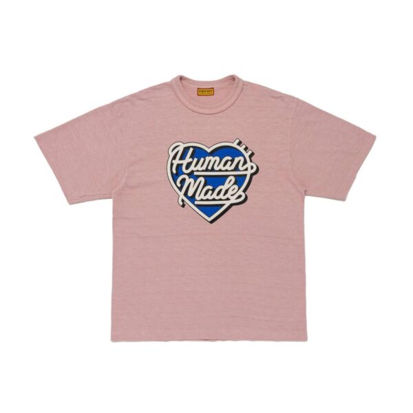 HUMAN MADE BIG HEART LOGO GRAPHIC TEE-BLUE/PINK