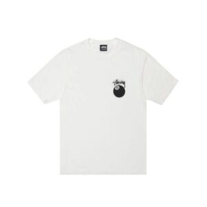 STUSSY-8-BALL-PIGMENT-DYED-TEE--WHITE STUSSY 8 BALL PIGMENT DYED TEE-WHITE