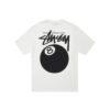 STUSSY 8 BALL PIGMENT DYED TEE-WHITE