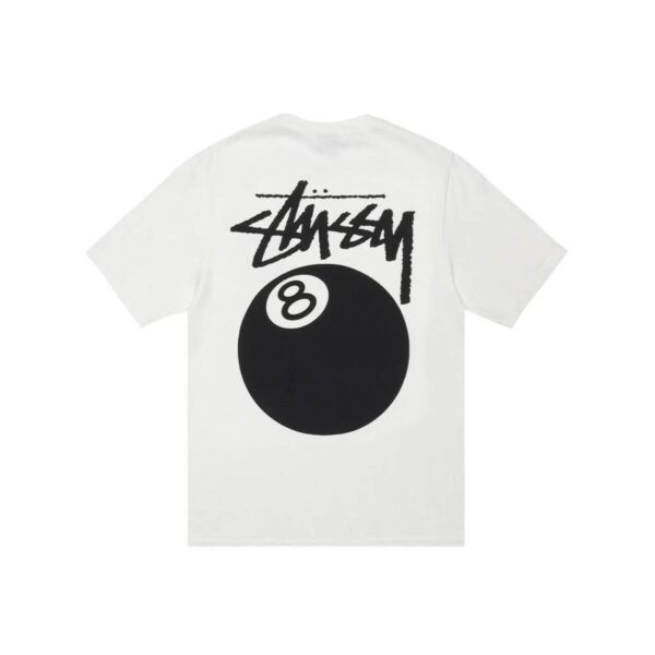 STUSSY 8 BALL PIGMENT DYED TEE-WHITE