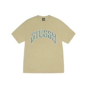 STUSSY-ARCHED-PIGMENT-DYED-TEE--ELM STUSSY ARCHED PIGMENT DYED TEE-ELM
