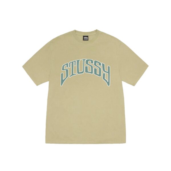 STUSSY ARCHED PIGMENT DYED TEE-ELM