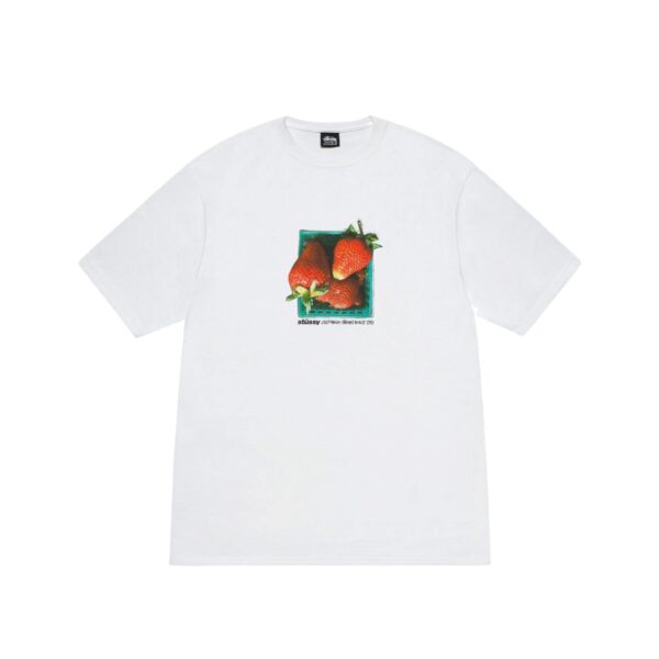 STUSSY BERRIES TEE-WHITE