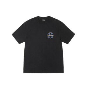 STUSSY-CROSS-DOT-PIGMENT-DYED-TEE--BLACK STUSSY CROSS DOT PIGMENT DYED TEE-BLACK