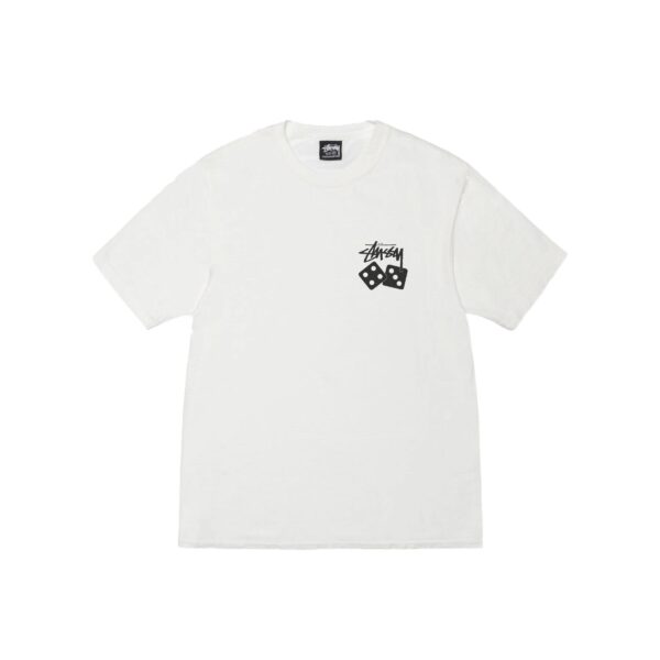 STUSSY DICE PIGMENT DYED TEE-WHITE