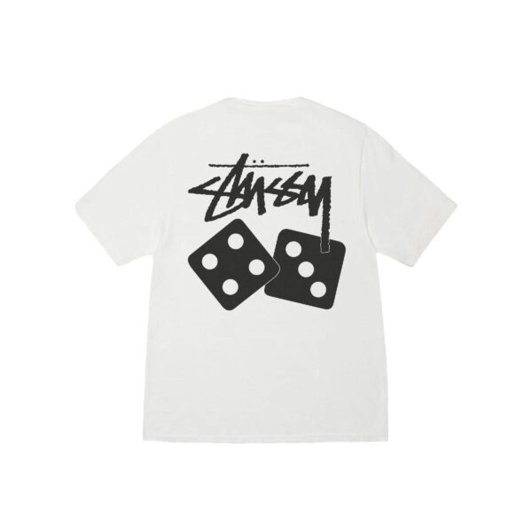 STUSSY DICE PIGMENT DYED TEE-WHITE