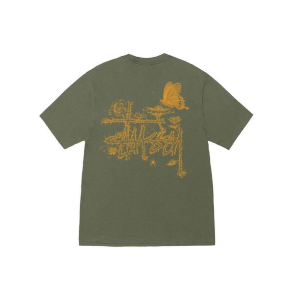 STUSSY IN BLOOM TEE-OLIVE