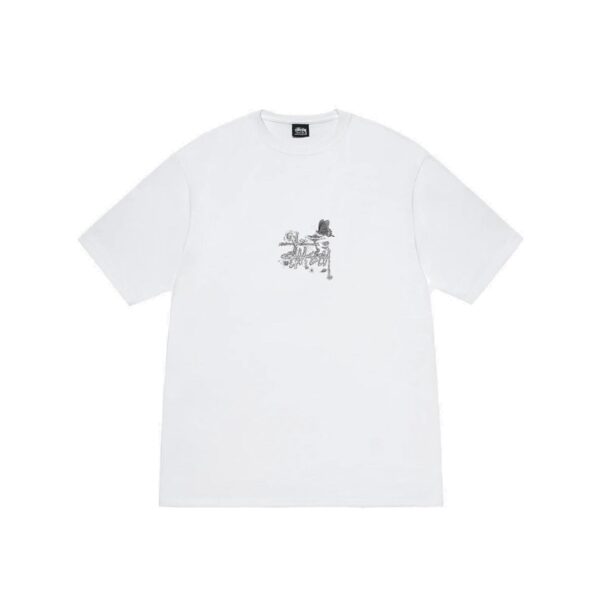 STUSSY IN BLOOM TEE-WHITE