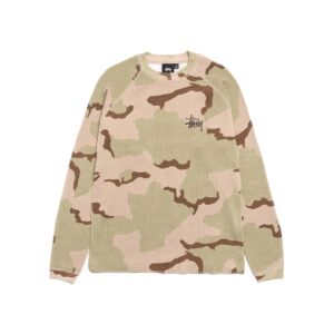 STUSSY-RAGLAN-THERMAL-LS-CREWNECK--DESSERT-CAMO STUSSY RAGLAN THERMAL L/S CREWNECK-DESSERT CAMO