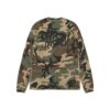 STUSSY RAGLAN THERMAL L/S CREWNECK-WOODLAND CAMO