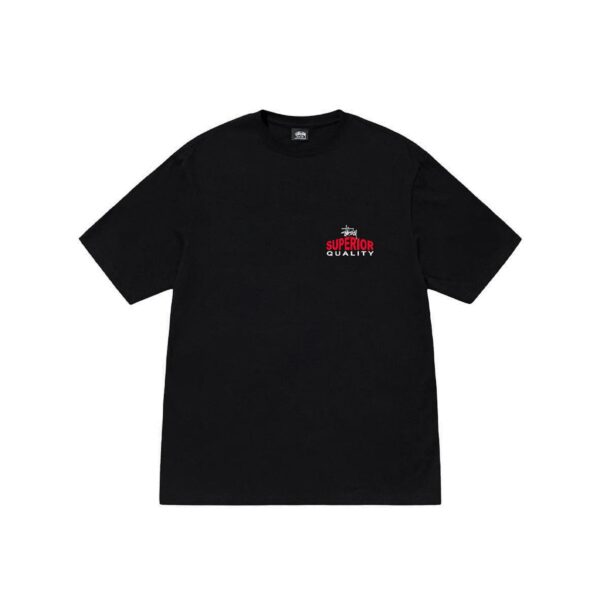 STUSSY SUPERIOR QUALITY TEE-BLACK