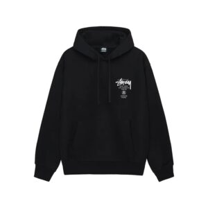 STUSSY WORLDTOUR PULLOVER HOODIE-BLACK