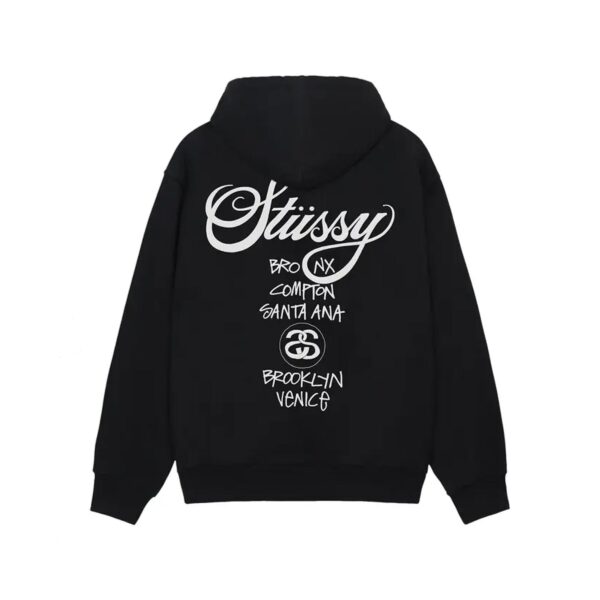 STUSSY WORLDTOUR PULLOVER HOODIE-BLACK