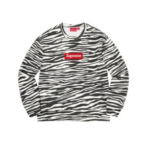 SUPREME-BOX-LOGO-CREWNECK--ZEBRA SUPREME BOX LOGO CREWNECK-ZEBRA