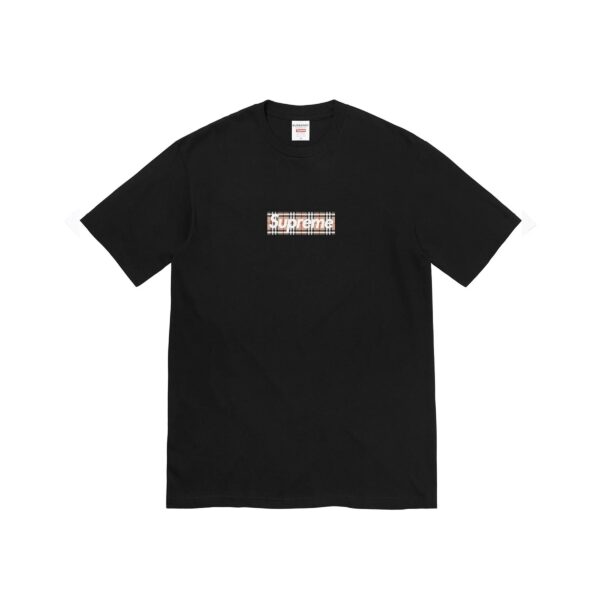 SUPREME BURBERRY BOX LOGO TEE-BLACK