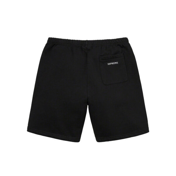 SUPREME EMBROIDERED S LOGO BLACK SWEATSHORTS