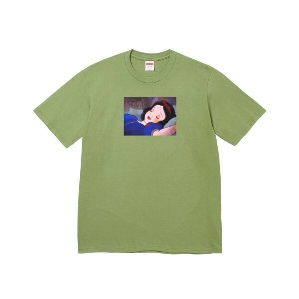 SUPREME FW24 SNOW WHITE TEE MOSS-GREEN