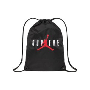 SUPREME-JORDAN-FW24-DRAWSTRING-BAG--BLACK SUPREME JORDAN FW24 DRAWSTRING BAG-BLACK