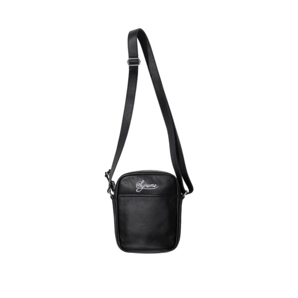 SUPREME NIKE SS25 LEATHER SHOULDER BAG-BLACK