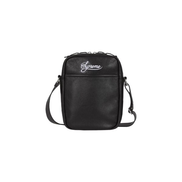 SUPREME NIKE SS25 LEATHER SHOULDER BAG-BLACK