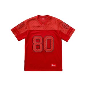 SUPREME-SS18-MONOGRAM-FOOTBALL-JERSEY--RED SUPREME SS18 MONOGRAM FOOTBALL JERSEY-RED