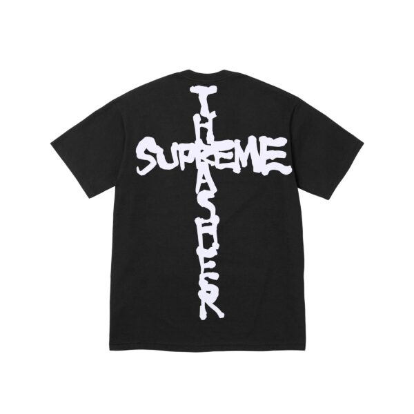 SUPREME THRASHER CROSS TEE-BLACK