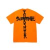 SUPREME THRASHER CROSS TEE-ORANGE