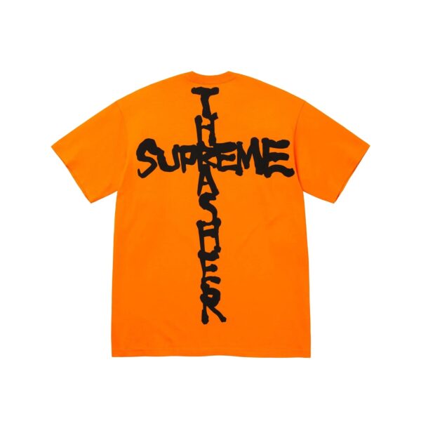 SUPREME THRASHER CROSS TEE-ORANGE