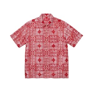 SUPREME-TRAY-JACQUARD-S-S-SHIRT--RED SUPREME TRAY JACQUARD S/S SHIRT-RED