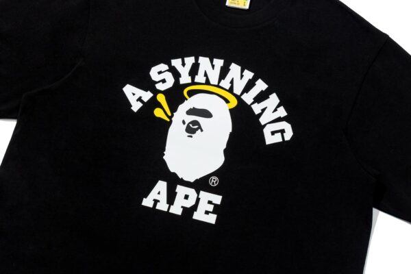 BAPE x SPOTIFY x SYNA COLLEGE RELAXED FIT TEE-BLACK