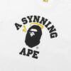 BAPE x SPOTIFY x SYNA COLLEGE RELAXED FIT TEE-WHITE