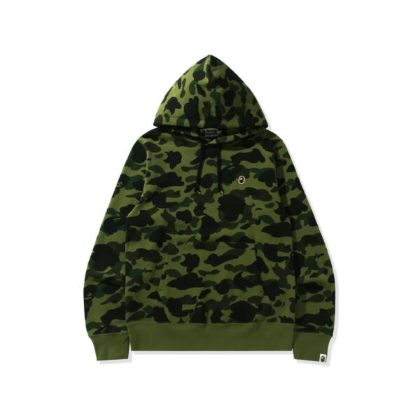 BAPE 1ST CAMO ONE POINT PULLOVER HOODIE-GREEN CAMO